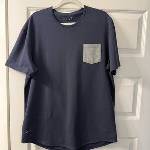 BYLT Basics Navy T‑Shirt with Light Gray Pocket